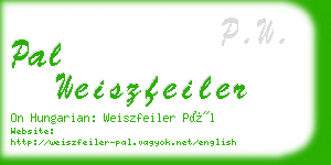 pal weiszfeiler business card